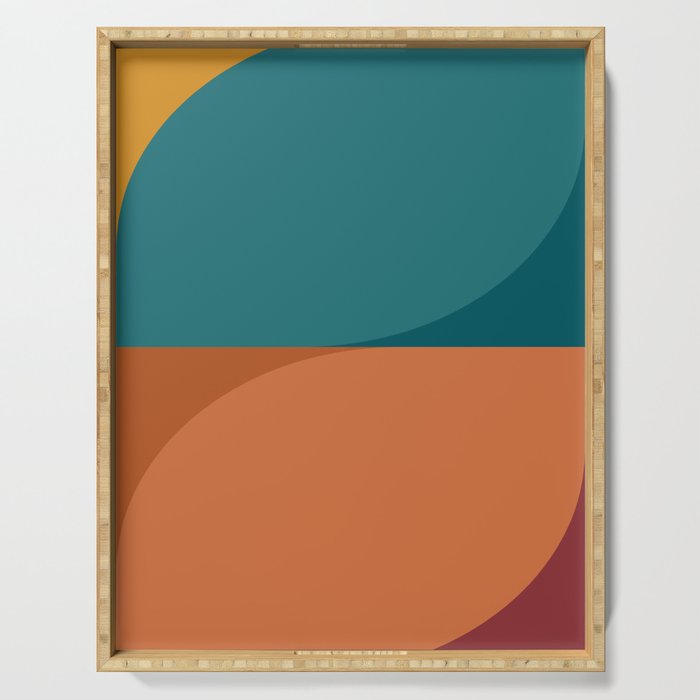 Almond Abstract XII Serving Tray Gallery Image 1