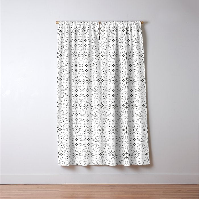 Mystical lunar mosaic BN B Window Curtain Gallery Image 3