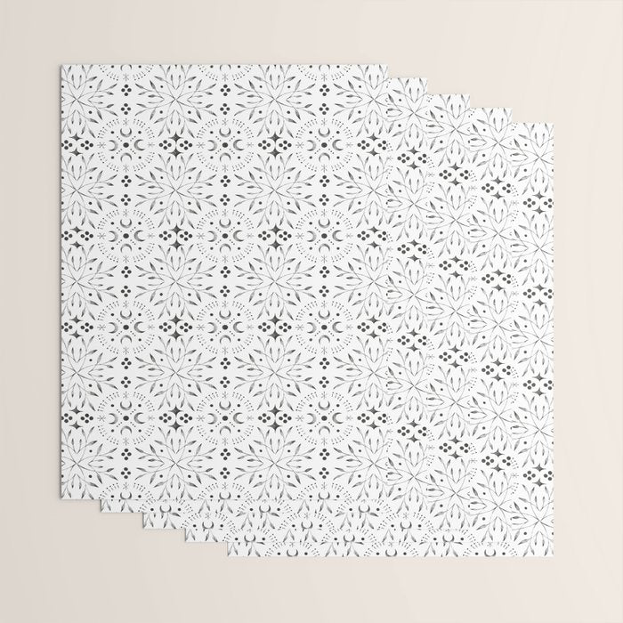 Mystical lunar mosaic BN B Wrapping Paper Gallery Image 3