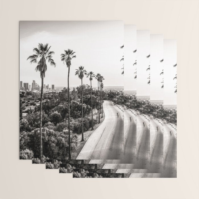 Los Angeles Black and White Wrapping Paper Gallery Image 3