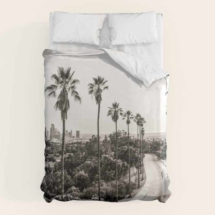 Los Angeles Black and White Duvet Cover Gallery Image 6