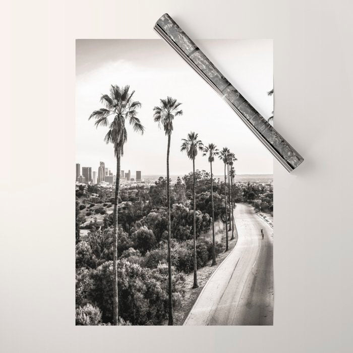 Los Angeles Black and White Wrapping Paper