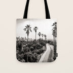 Los Angeles Black and White Tote Bag Gallery Image 1