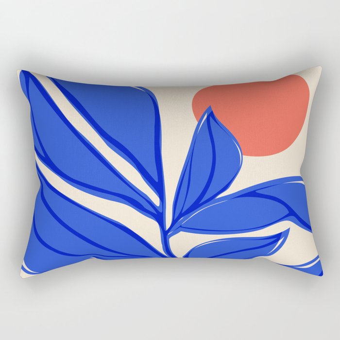 Grow Your Own Way - Blue and Red Rectangular Pillow Gallery Image 1