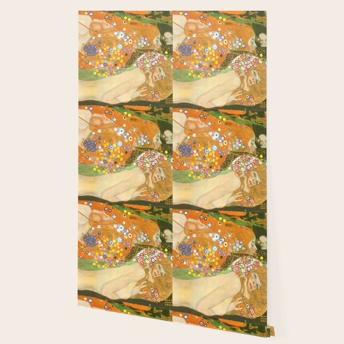 Gustav Klimt "Water Serpents" Wallpaper Gallery Image 2