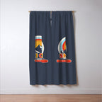 SKI ON! retro badge Window Curtain Gallery Image 3