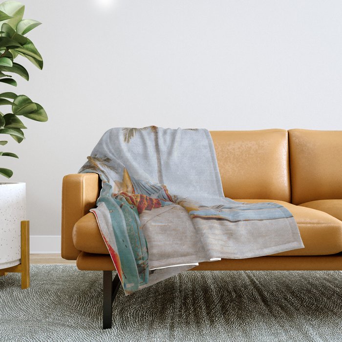 lets surf xcv Throw Blanket Gallery Image 1