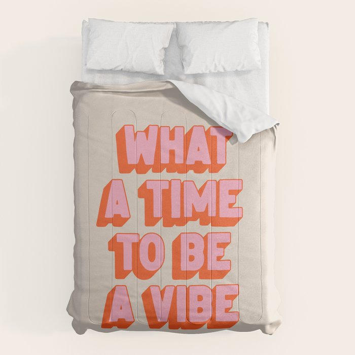 What A Time To Be A Vibe: The Peach Edition Comforter Gallery Image 6