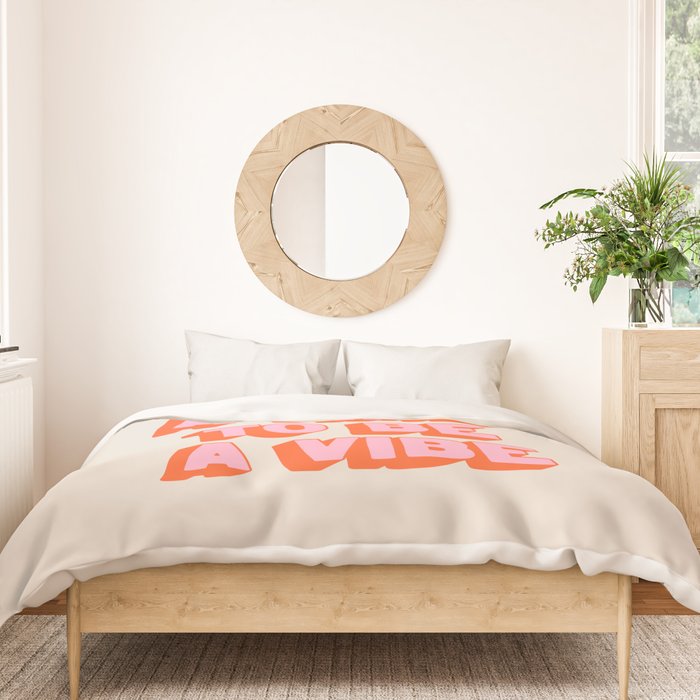 What A Time To Be A Vibe: The Peach Edition Duvet Cover Gallery Image 3
