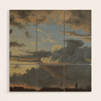 "Cloud Study" by Knud Baade, 1838 Wood Wall Art Gallery Image 1
