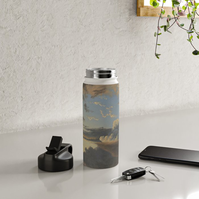 "Cloud Study" by Knud Baade, 1838 Water Bottle Gallery Image 4