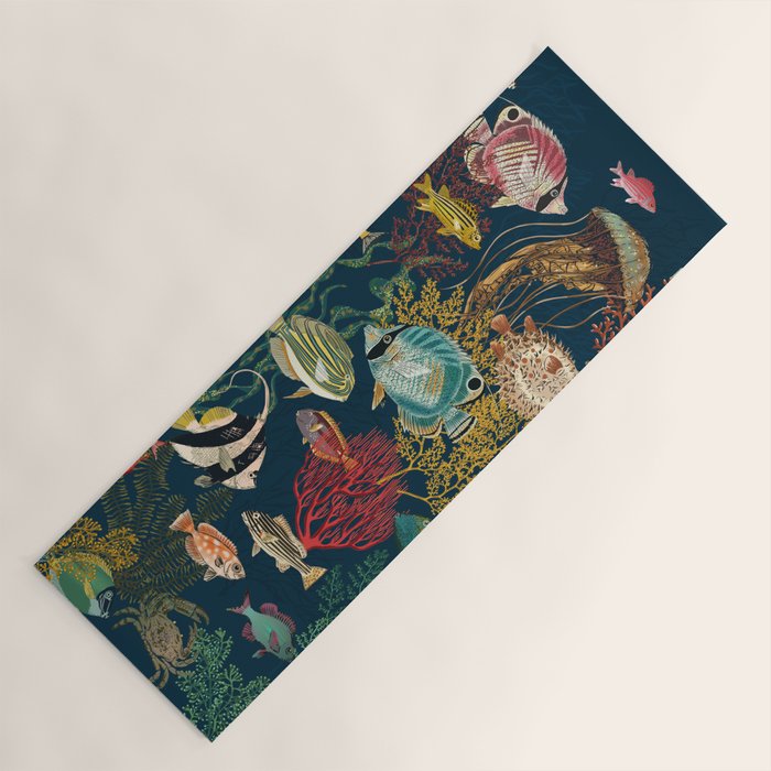 coral reef deep silence Yoga Mat Gallery Image 1