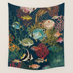 coral reef deep silence Wall Tapestry Gallery Image 4