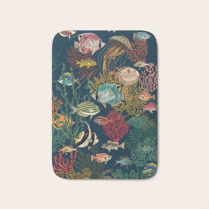 coral reef deep silence Bath Mat Gallery Image 1