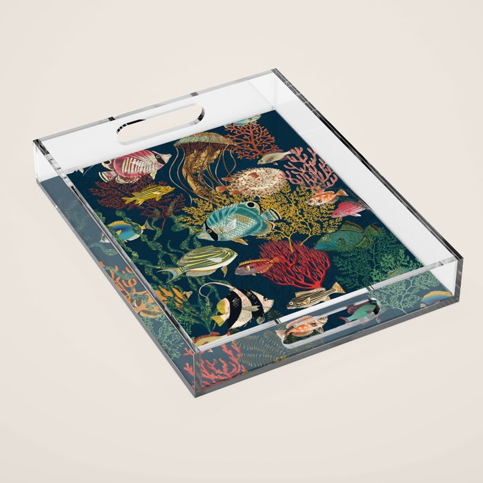 coral reef deep silence Acrylic Tray Gallery Image 1