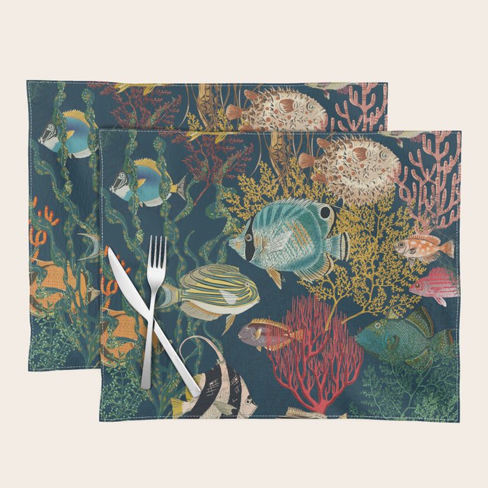 coral reef deep silence Placemat Gallery Image 1