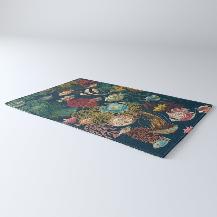 coral reef deep silence Rug Gallery Image 3