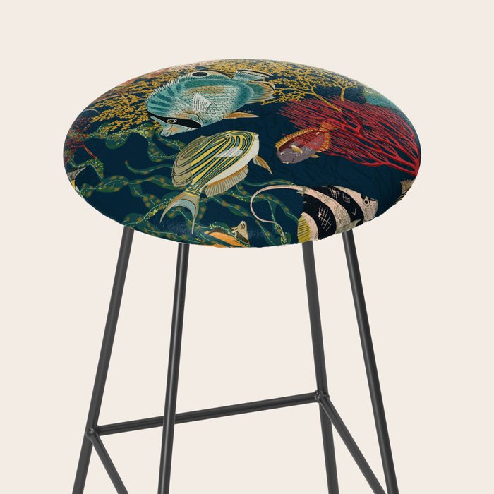 coral reef deep silence Stool Gallery Image 2