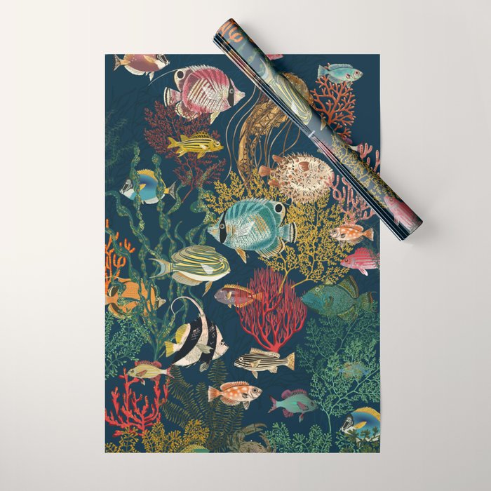 coral reef deep silence Wrapping Paper Gallery Image 1