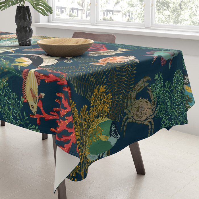 coral reef deep silence Tablecloth Gallery Image 3