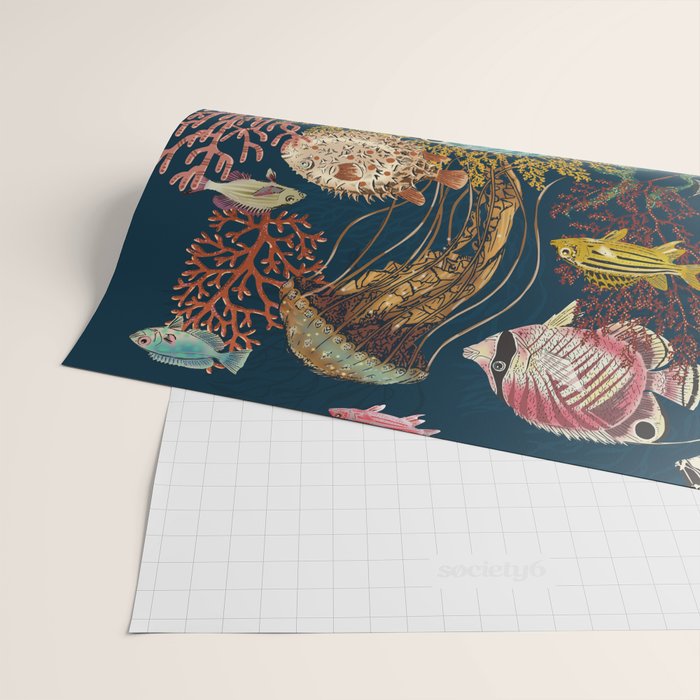 coral reef deep silence Wrapping Paper Gallery Image 2