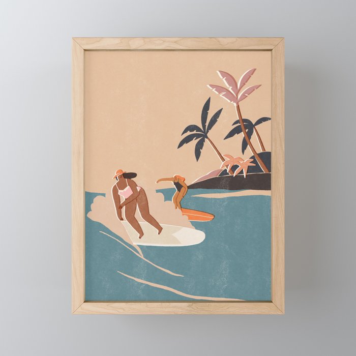 Sun kissed babes Mini Art Print Gallery Image 1