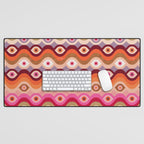 Psychedelic Eye Melt - Pink & Bronze Desk Mat Gallery Image 1