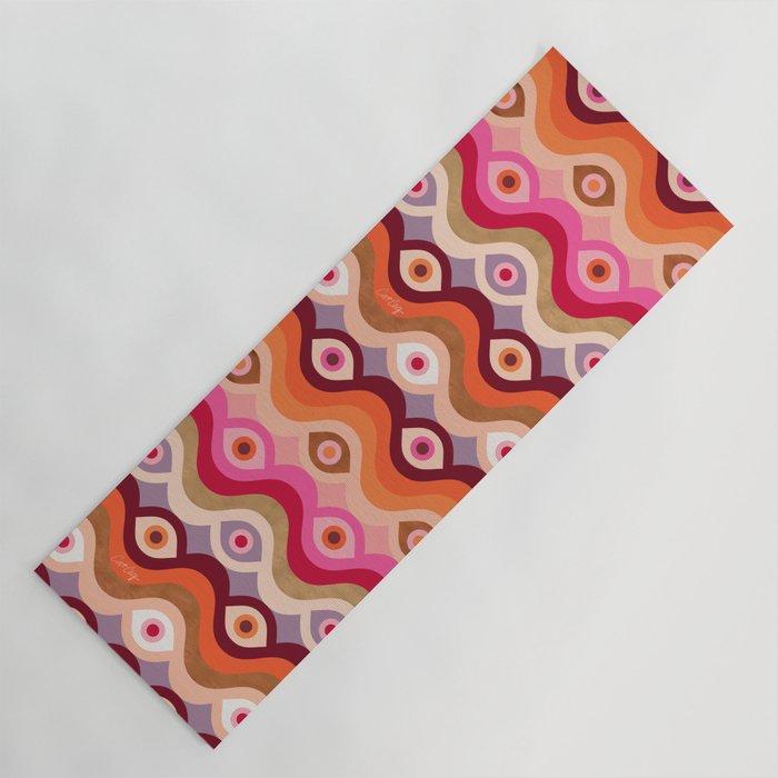 Psychedelic Eye Melt - Pink & Bronze Yoga Mat Gallery Image 1