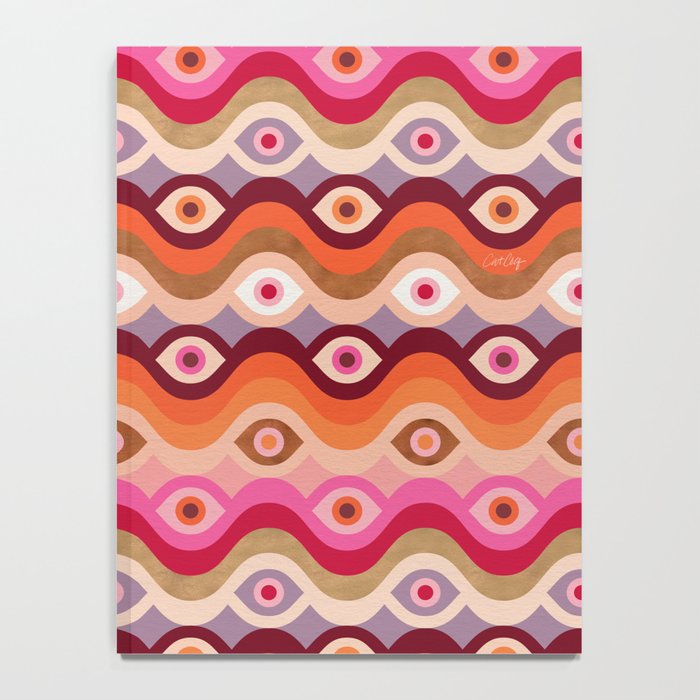 Psychedelic Eye Melt - Pink & Bronze Notebook Gallery Image 4