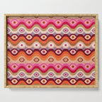 Psychedelic Eye Melt - Pink & Bronze Serving Tray Gallery Image 1