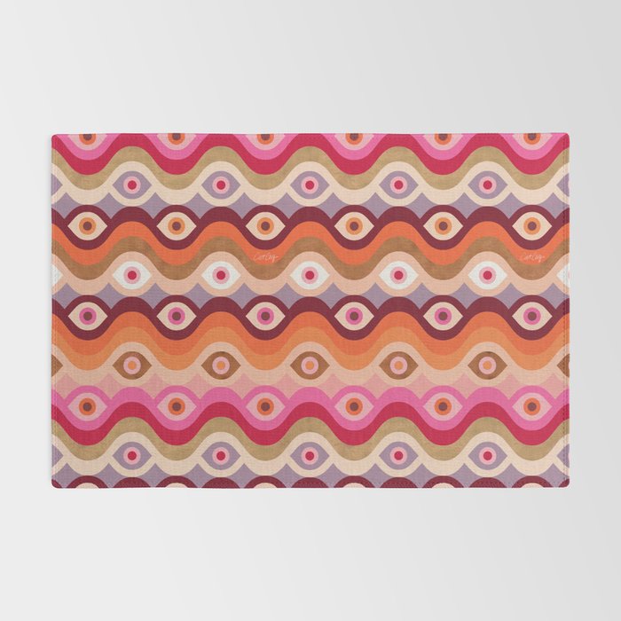 Psychedelic Eye Melt - Pink & Bronze Rug Gallery Image 2