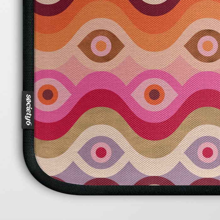 Psychedelic Eye Melt - Pink & Bronze Laptop Sleeve Gallery Image 3