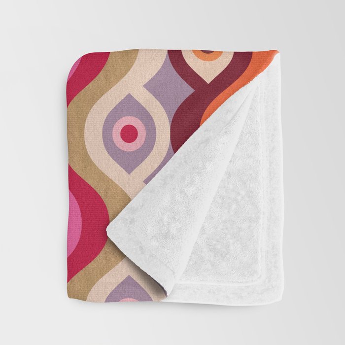 Psychedelic Eye Melt - Pink & Bronze Throw Blanket Gallery Image 3