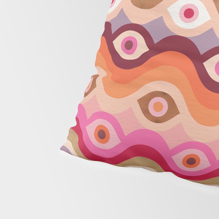 Psychedelic Eye Melt - Pink & Bronze Pillow Sham Gallery Image 4