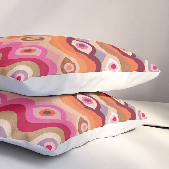 Psychedelic Eye Melt - Pink & Bronze Pillow Sham Gallery Image 3