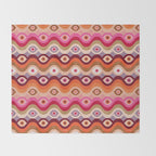 Psychedelic Eye Melt - Pink & Bronze Throw Blanket Gallery Image 2