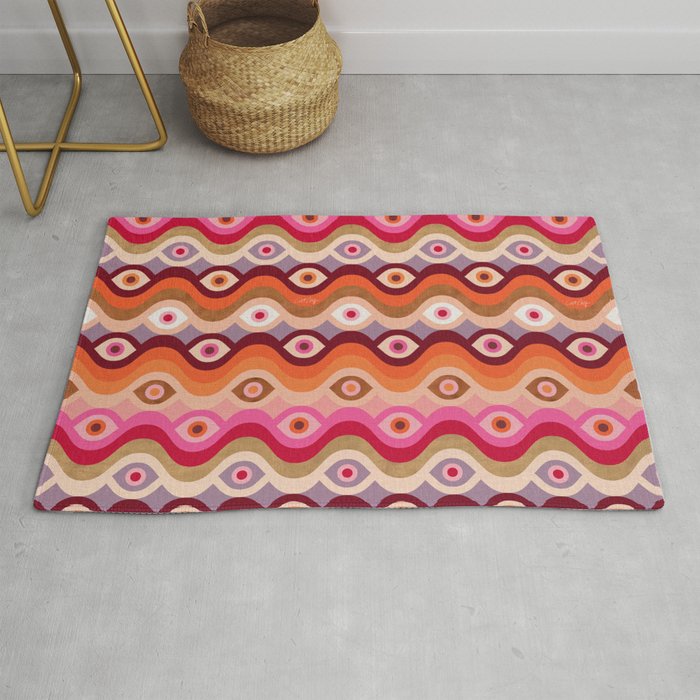 Psychedelic Eye Melt - Pink & Bronze Rug Gallery Image 1