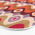 Psychedelic Eye Melt - Pink & Bronze Bath Mat Gallery Image 3
