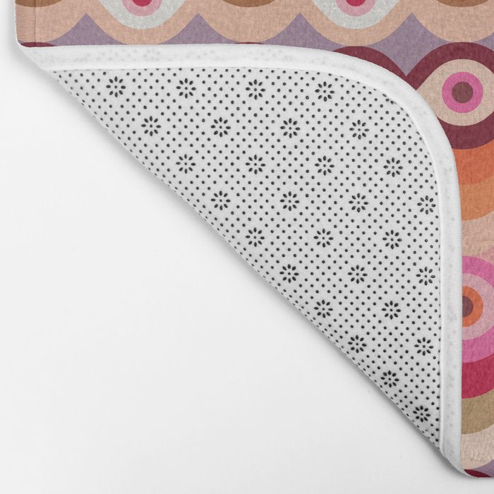 Psychedelic Eye Melt - Pink & Bronze Bath Mat Gallery Image 2