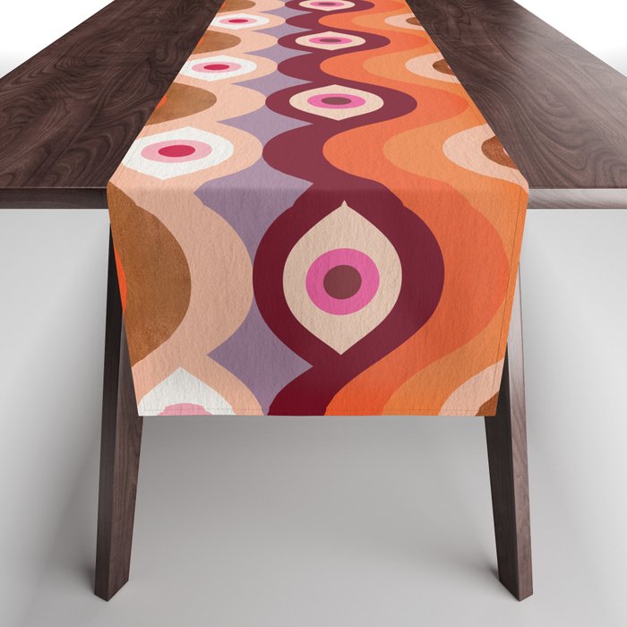 Psychedelic Eye Melt - Pink & Bronze Table Runner Gallery Image 1