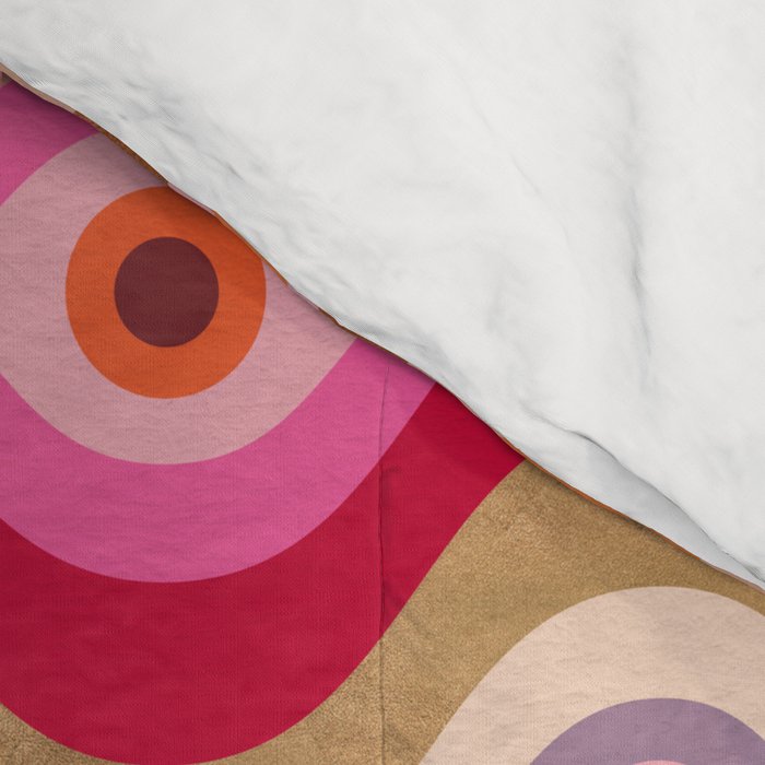 Psychedelic Eye Melt - Pink & Bronze Comforter Gallery Image 4