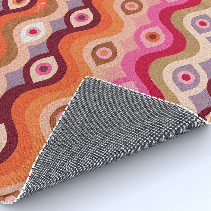 Psychedelic Eye Melt - Pink & Bronze Rug Gallery Image 4