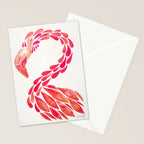 Miami Flamingo - Pink OmbrÃ© Stationery Card Gallery Image 2