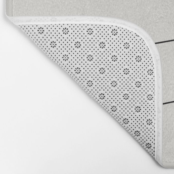 Virgo Zodiac Star Constellation Line Art White Bath Mat Gallery Image 2