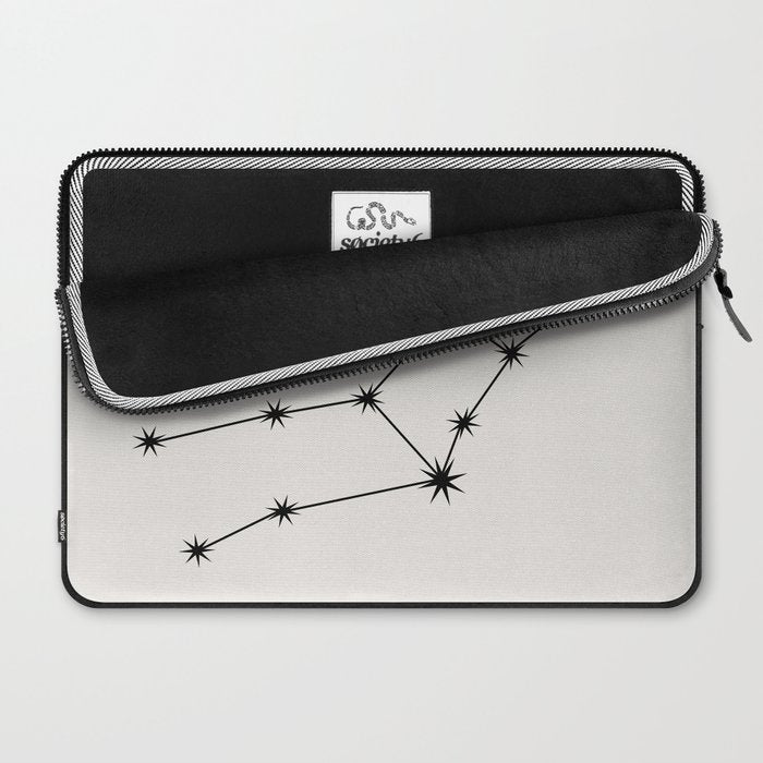 Virgo Zodiac Star Constellation Line Art White Laptop Sleeve Gallery Image 2