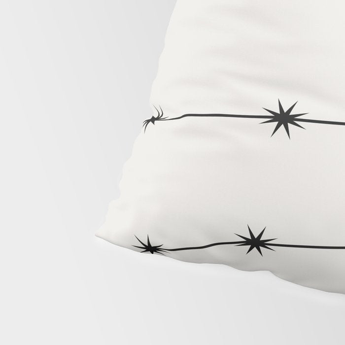 Virgo Zodiac Star Constellation Line Art White Pillow Sham Gallery Image 4
