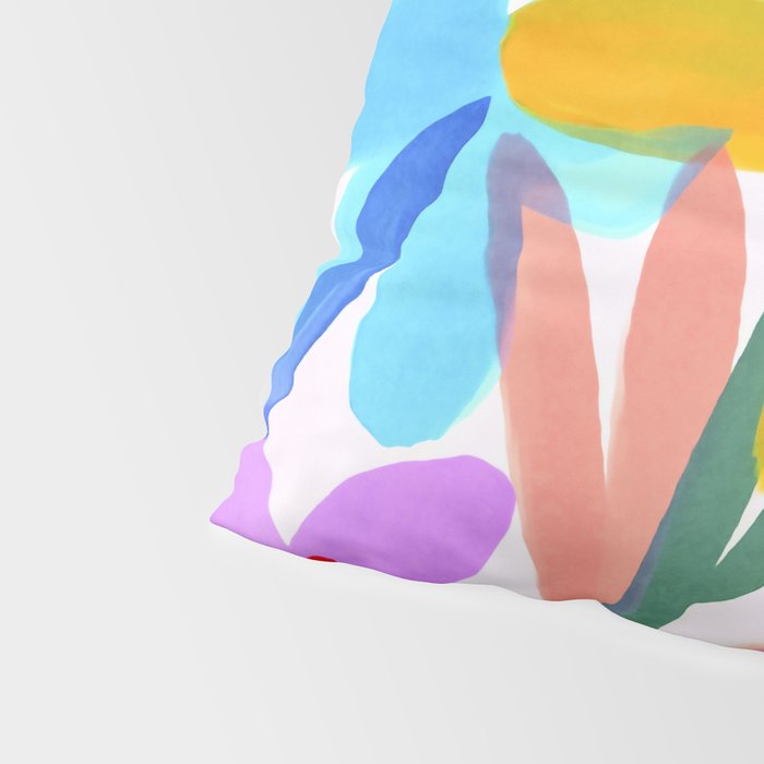 Playful Petals Mid Century Bold Groovy Flower Garden  Pillow Sham Gallery Image 4