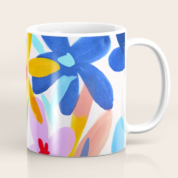 Playful Petals Mid Century Bold Groovy Flower Garden  Coffee Mug Gallery Image 1