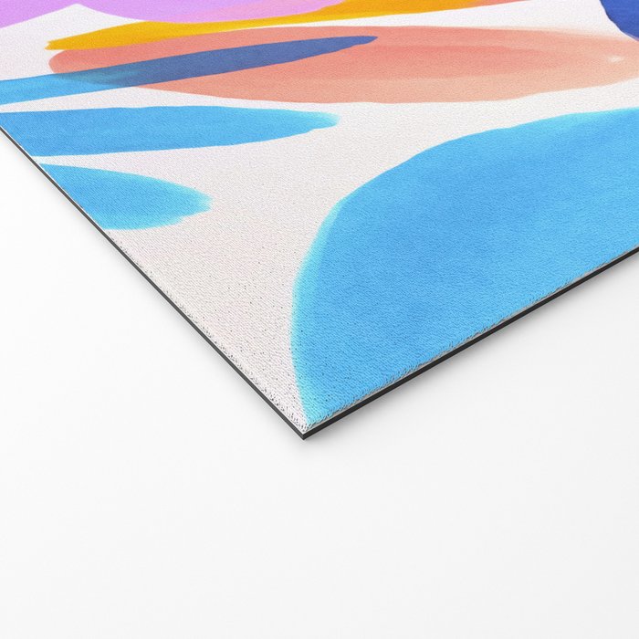 Playful Petals Mid Century Bold Groovy Flower Garden  Welcome Mat Gallery Image 2