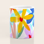 Playful Petals Mid Century Bold Groovy Flower Garden  Coffee Mug Gallery Image 4